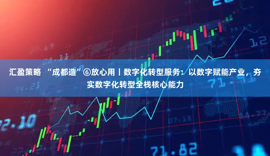 汇盈策略  “成都造”⑥放心用丨数字化转型服务：以数字赋能产业，夯实数字化转型全栈核心能力