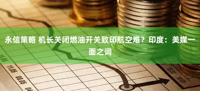 永信策略 机长关闭燃油开关致印航空难？印度：美媒一面之词