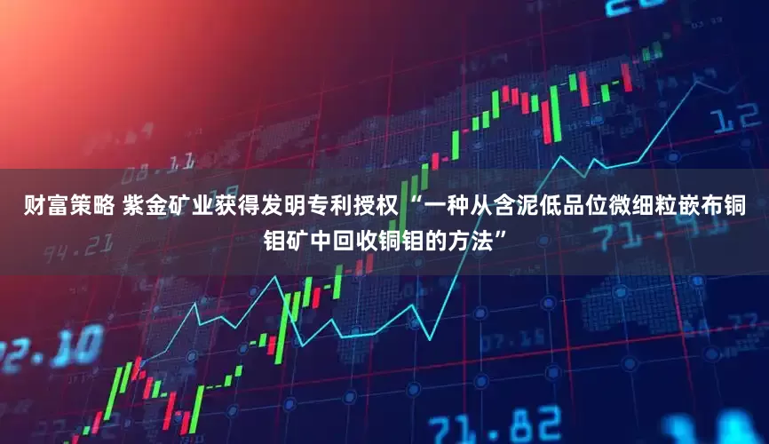 财富策略 紫金矿业获得发明专利授权 “一种从含泥低品位微细粒嵌布铜钼矿中回收铜钼的方法”